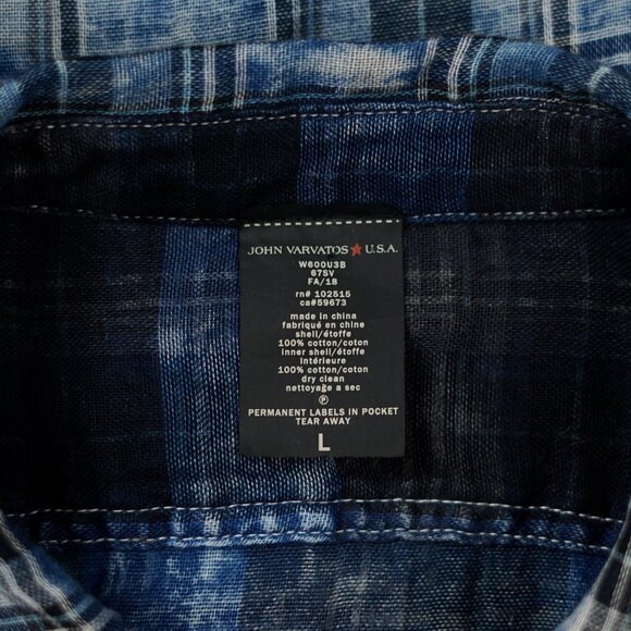 John Varvatos U.S.A. Reversible Plaid Cotton Shirt - Picture 14 of 14